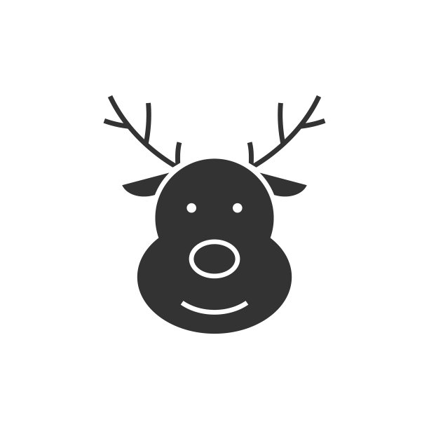 鹿黑图标图片下载