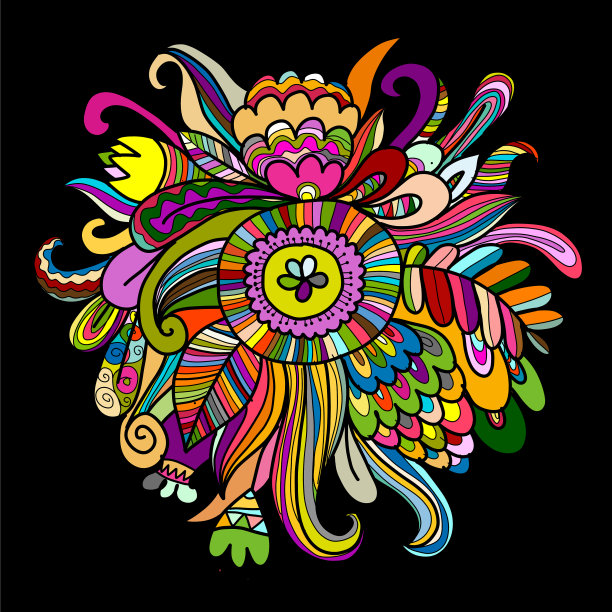 花卉背景草图为您的设计图片下载