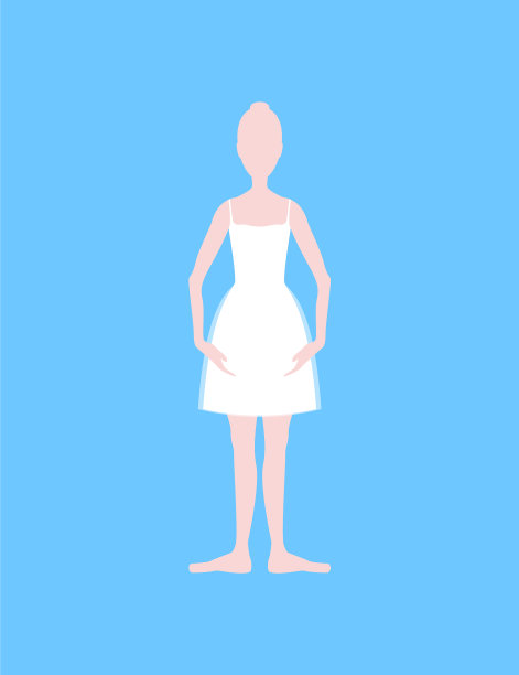 卡通芭蕾基本姿势图片下载