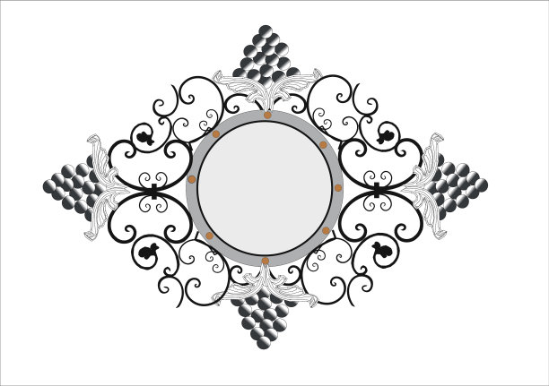 复古花卉元素的设计图片下载