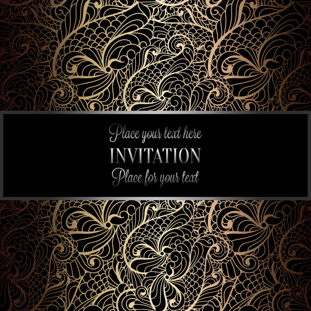 巴洛克背景与古董框架图片下载