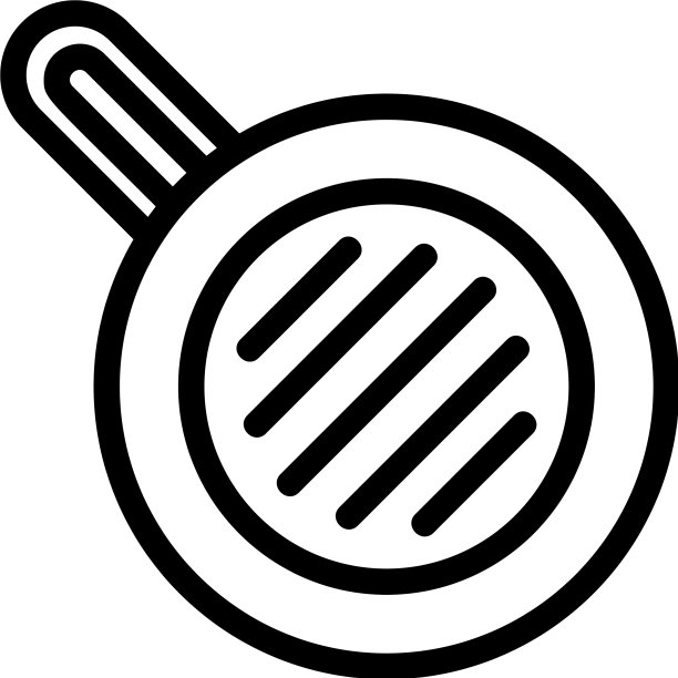 饭炒锅图标轮廓风格图片下载