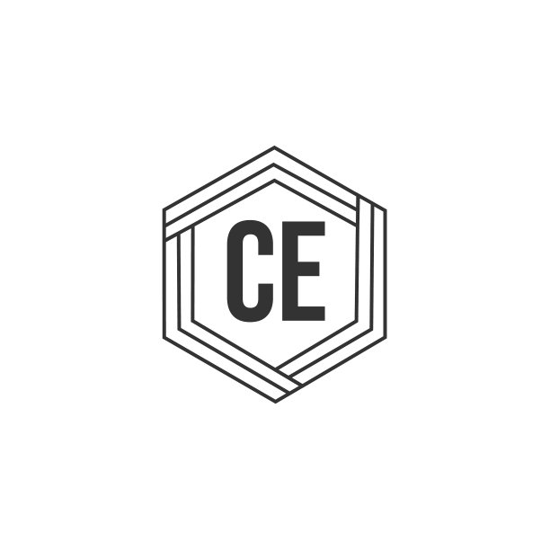 首字母CE标志模板设计图片下载