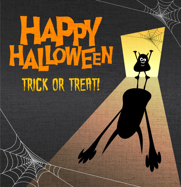 万圣节快乐，怪物投影子图片下载