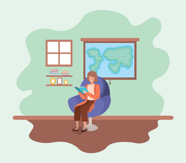 教室里有女老师在看书图片下载