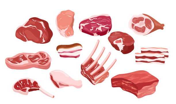 新鲜肉类图标合集图片下载