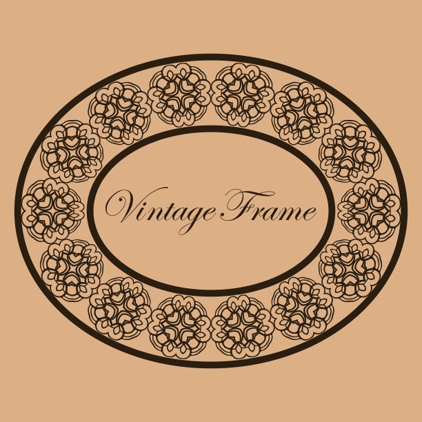 复古圆框图片下载