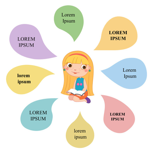 小册子背景与卡通儿童图片下载