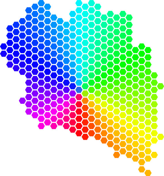 频谱六角形koh phangan泰国岛地图图片下载