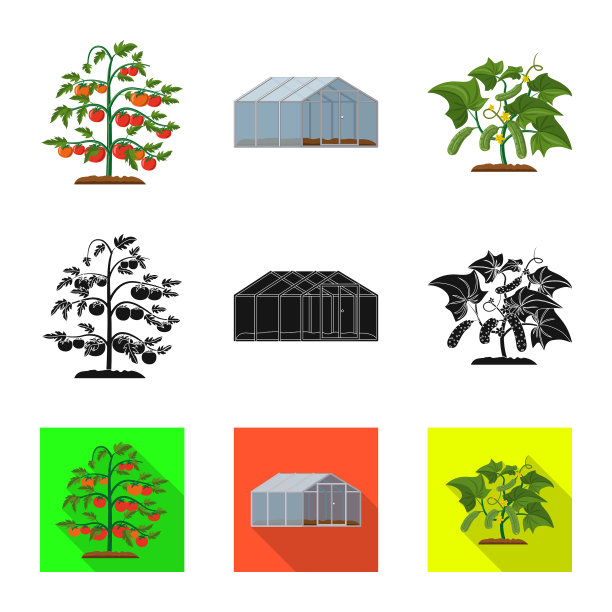 温室和植物图标图片下载