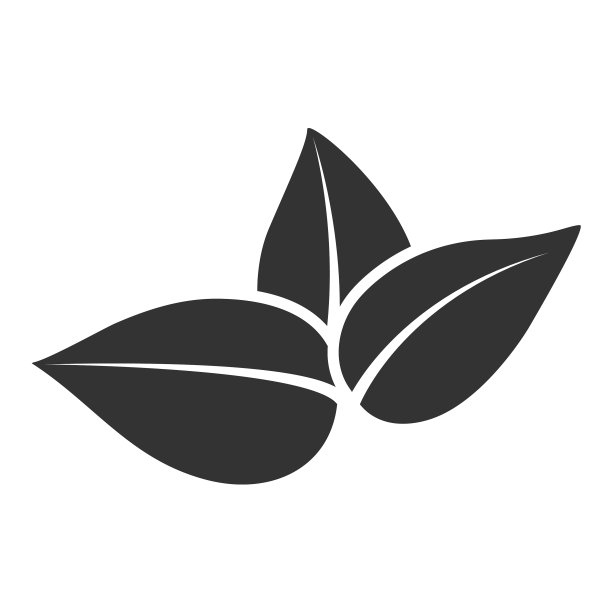 茶树嫩叶风格化剪影图片下载