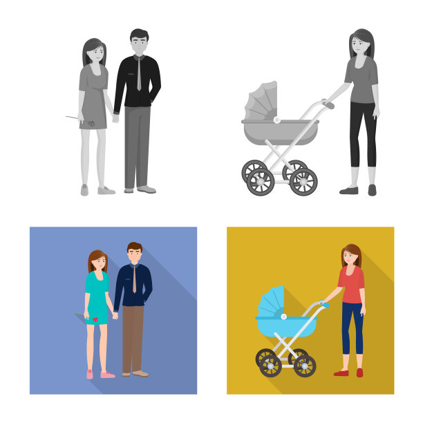 设计人物和头像的图标集图片下载