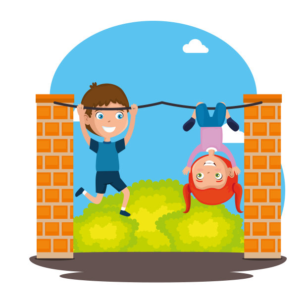 快乐的孩子夫妇角色图片下载