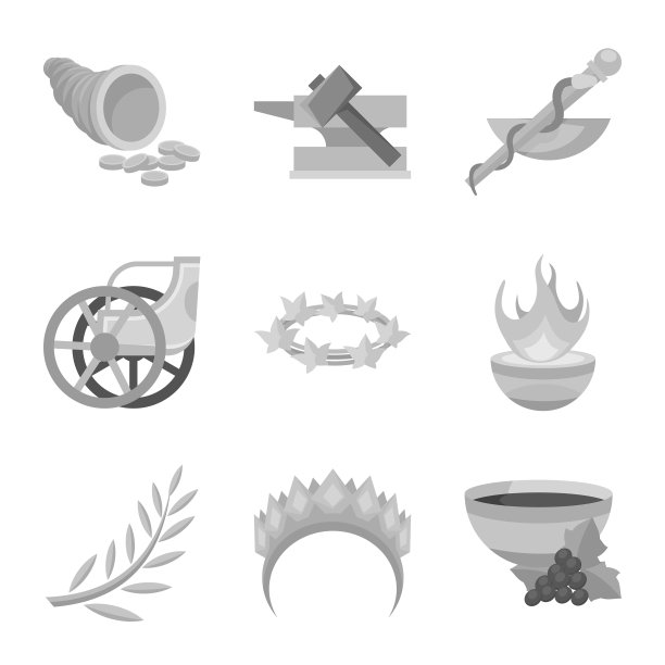 设计古代文化符号套装图片下载