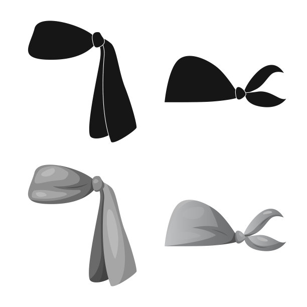 围巾和披肩符号的孤立对象图片下载