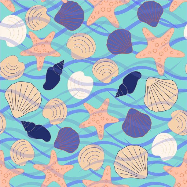 无缝抽象海洋背景图片下载