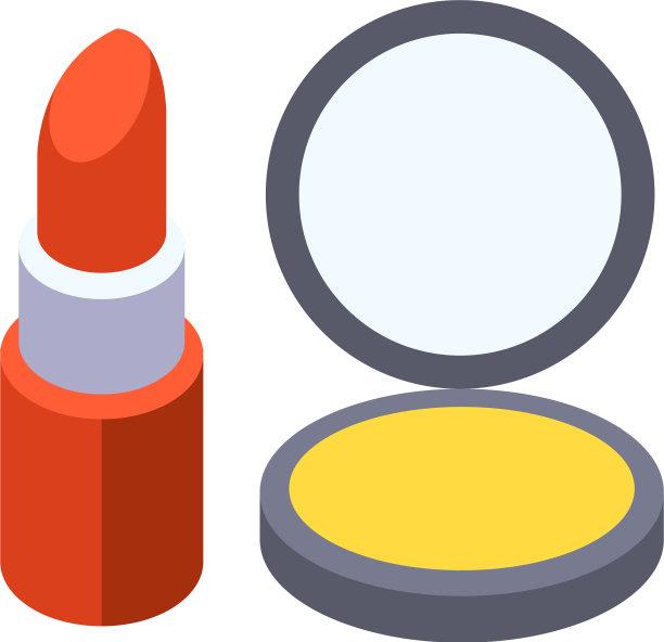化妆品平面图标图片下载