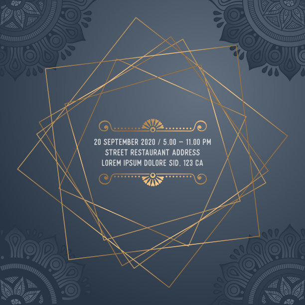 豪华婚礼的邀请图片下载