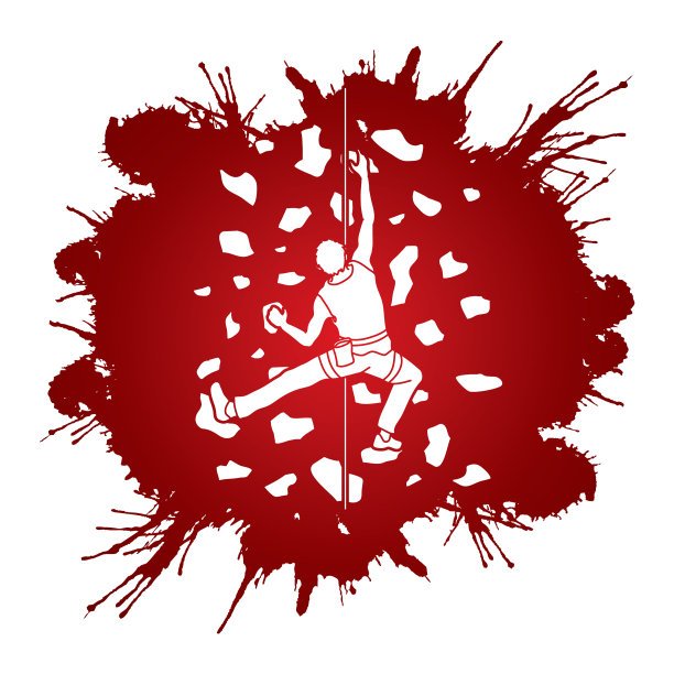 在室内攀岩的人图片下载