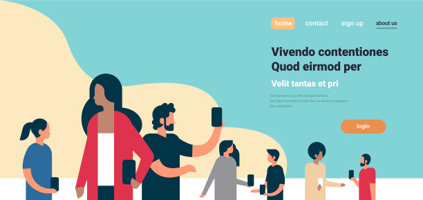 人们使用智能手机进行自拍组合图片下载