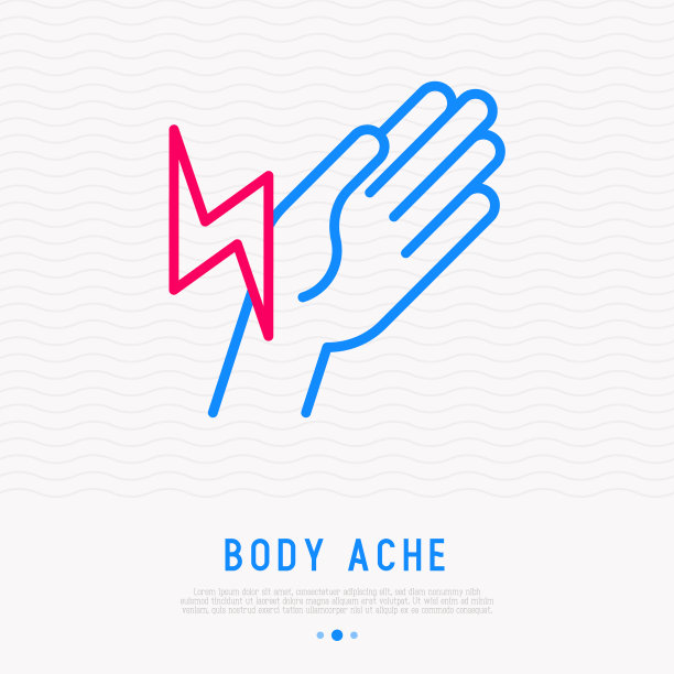 疼痛在手腕细线图标图片下载