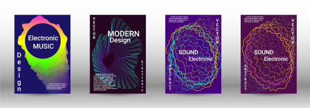 一套现代抽象音乐背景图片下载