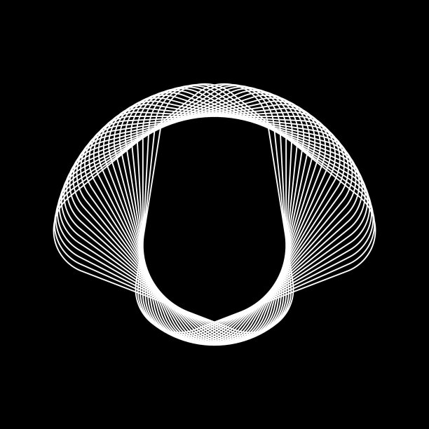 白色抽象分形图片下载