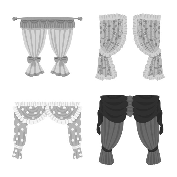 孤立的对象内部和飞檐标志集图片下载