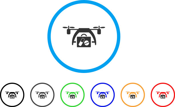 医疗无人机圆角图标图片下载