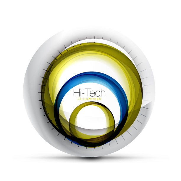 数字技术球体网页横幅按钮或图标图片下载