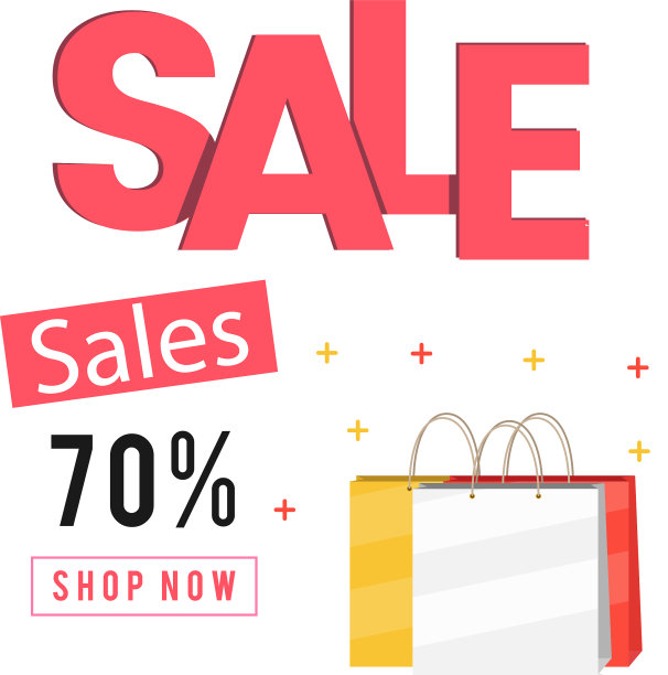 销售70店现购物袋背景图片下载