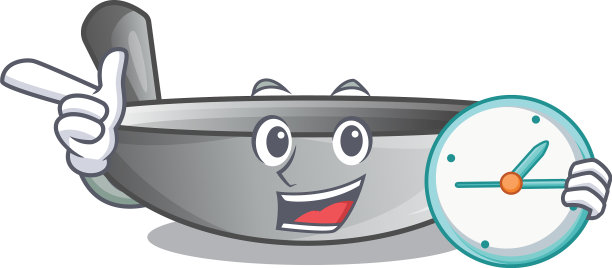 用时钟炒锅，煎锅，厨具图片下载