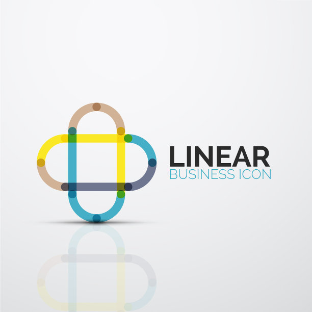 抽象的花朵或星星极简的线性图标图片下载