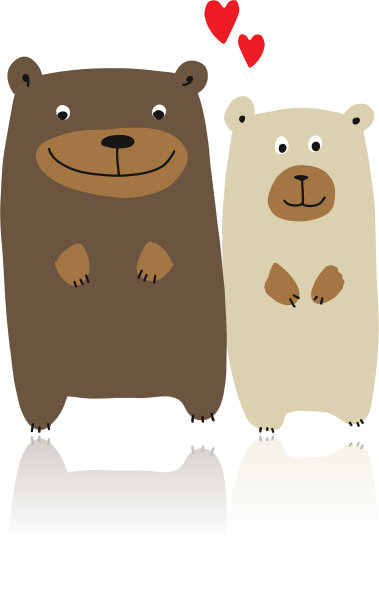 你设计的搞笑小熊家庭素描图片下载