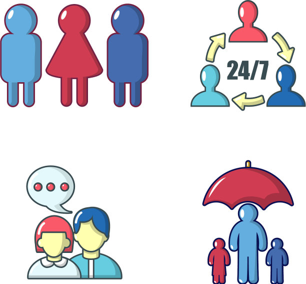 人物图标设置卡通风格图片下载