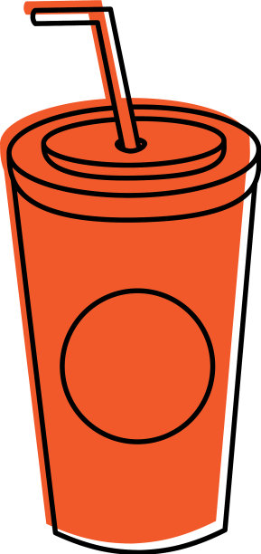 塑料苏打杯，吸管，一次性外卖图片下载