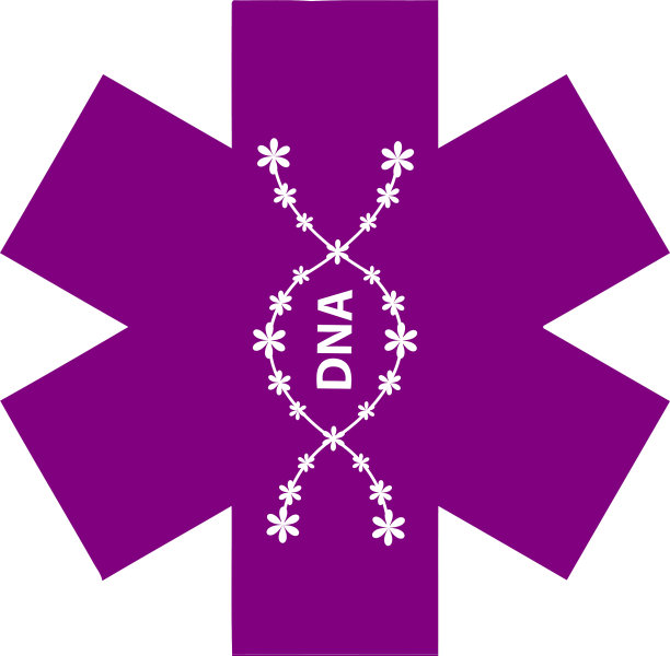 DNA基因标志医学健康紫色图标图片下载