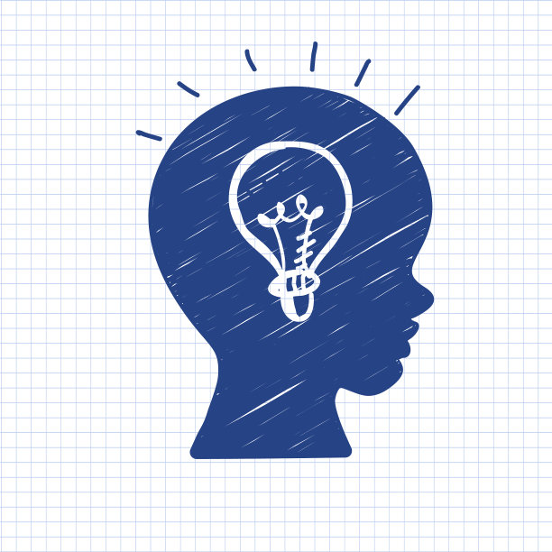 学生侧面与灯图片下载