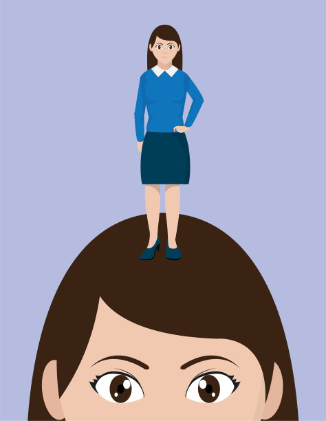 年轻女子卡通图片下载