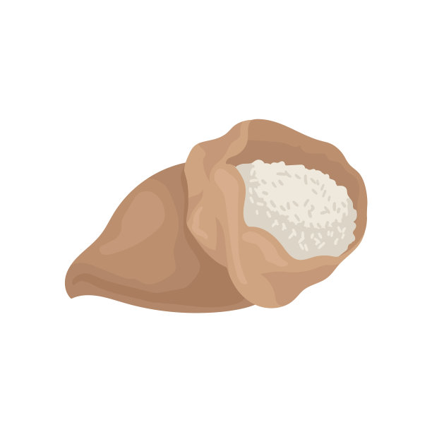 打开粗麻袋，用米粉或小棕色面粉图片下载