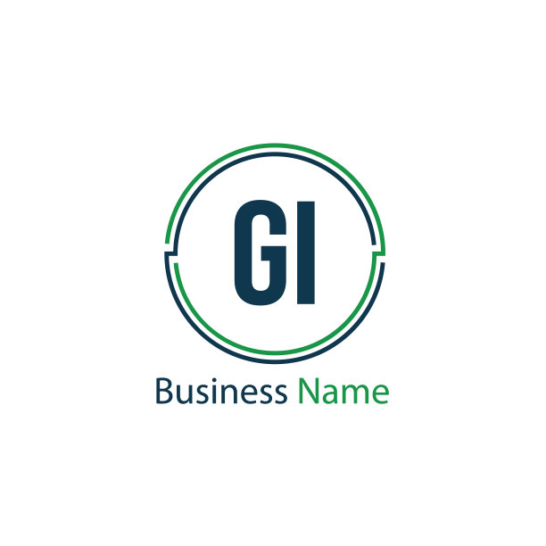 字母GI标志模板设计图片下载