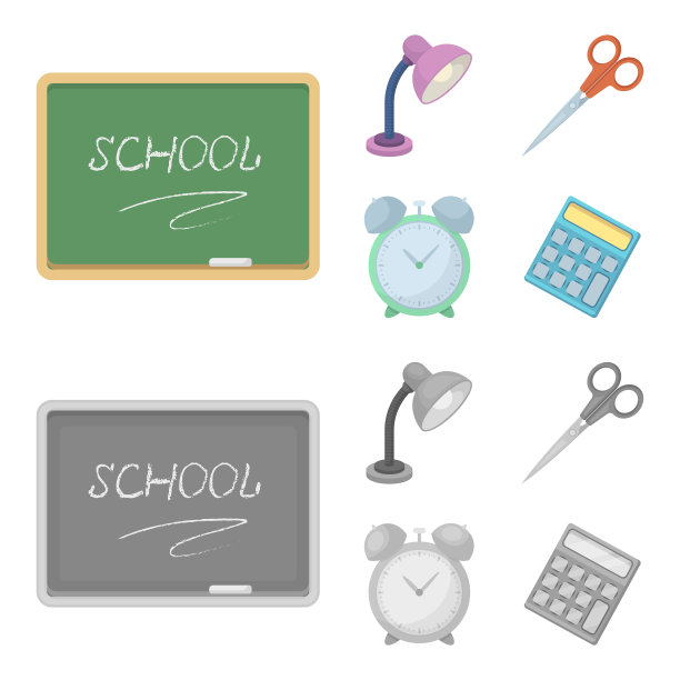 台灯剪刀闹钟计算器图片下载