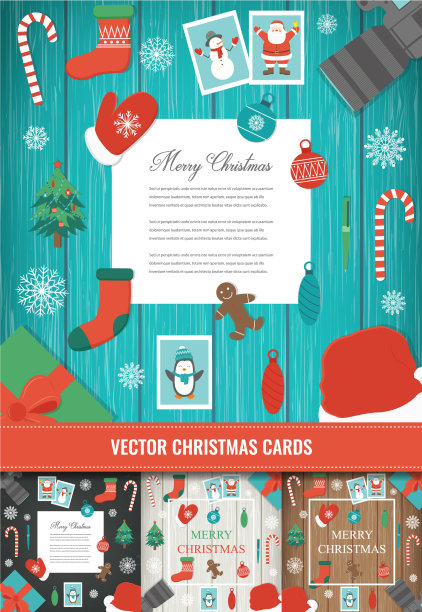 圣诞节和新年元素设置圣诞节图片下载