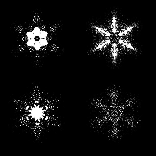 孤立的雪花合集图片下载