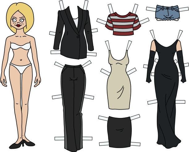 金发纸娃娃图片下载