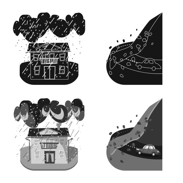 设计气象和遇险图标集图片下载