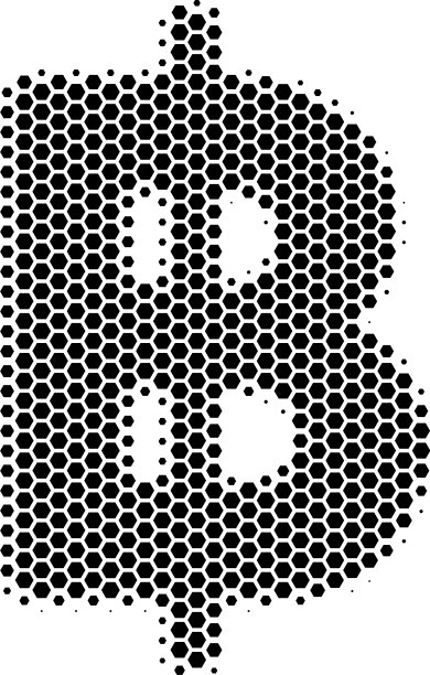 六边形半色调泰铢图标图片下载