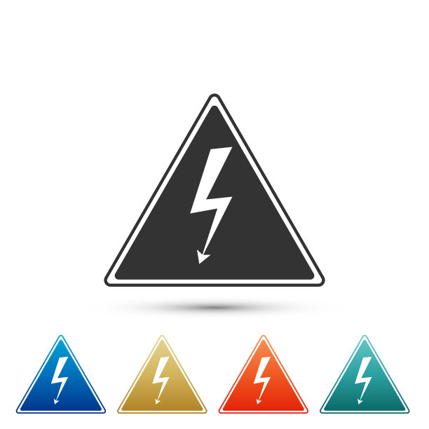高压标志图标隔离危险标志图片下载