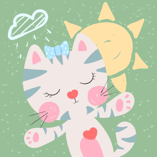 可爱有趣的猫天气图片下载