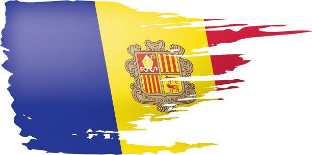 安道尔国旗上有白色图片下载